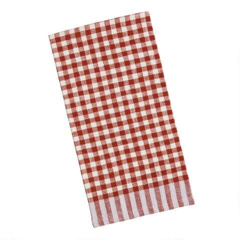 Checkered Cotton Kitchen Towel Set of 2 | World Market