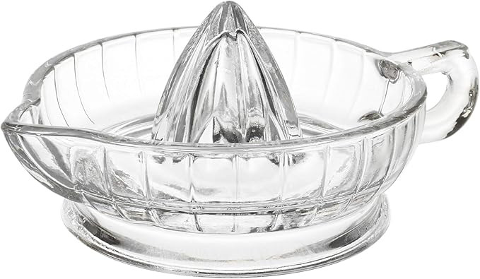 HIC Citrus Juicer Reamer with Handle and Pour Spout, Heavyweight Glass, Clear | Amazon (US)