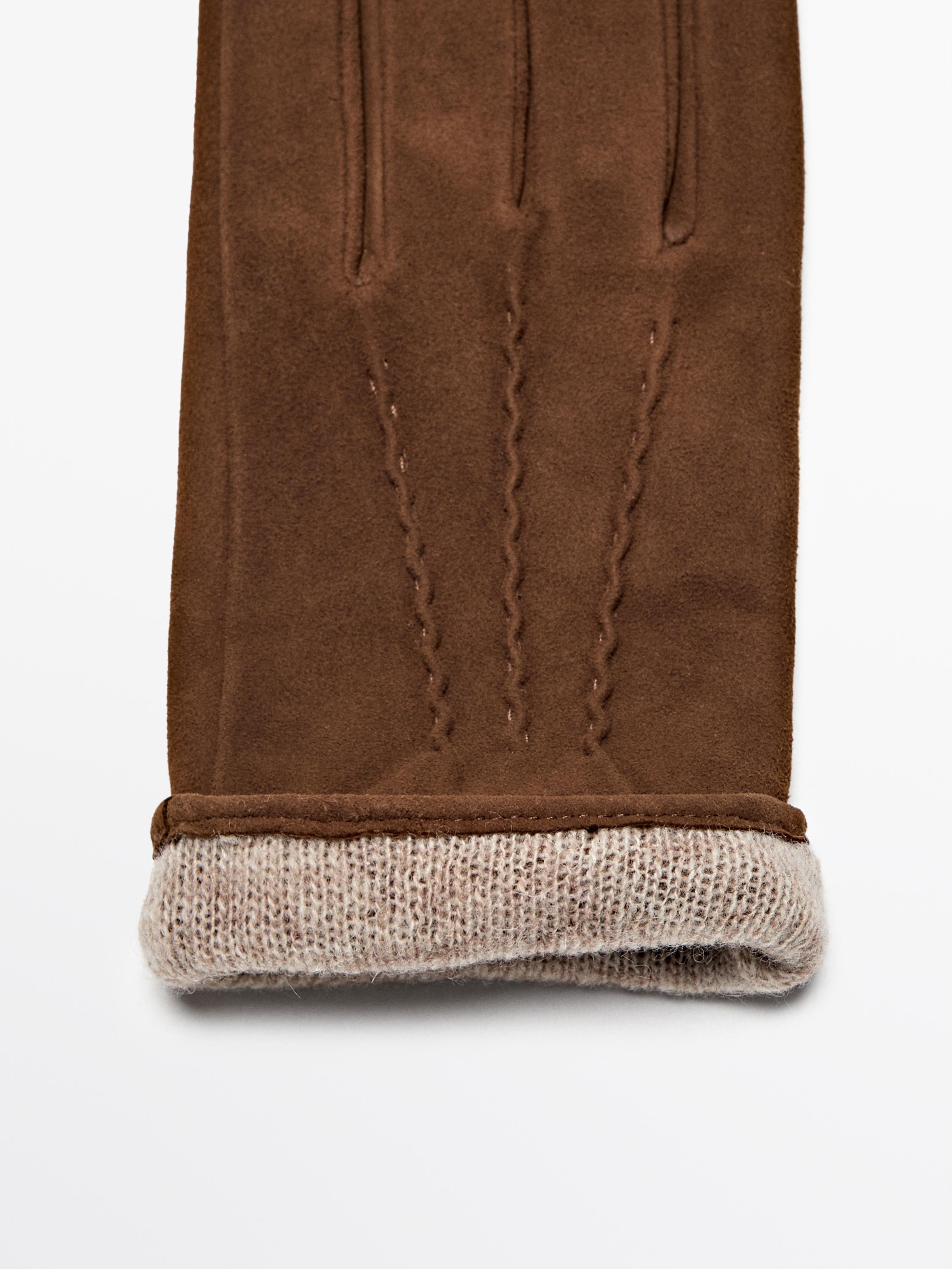 Suede leather gloves | Zara US