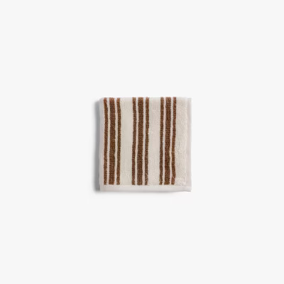 Striped Supersoft Bath Washcloth Parchment & Pecan - Parachute for Target | Target