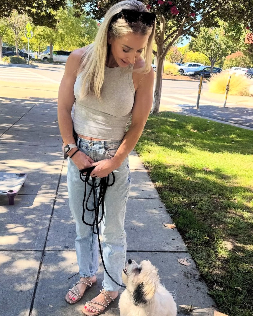 Favorite comfy jeans that you could dress up or down! High waisted with plenty of room to move around