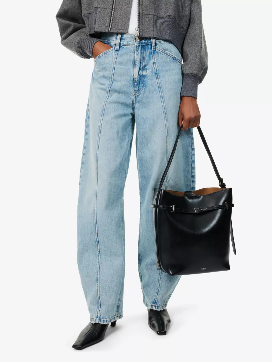 Belted leather tote bag | Selfridges