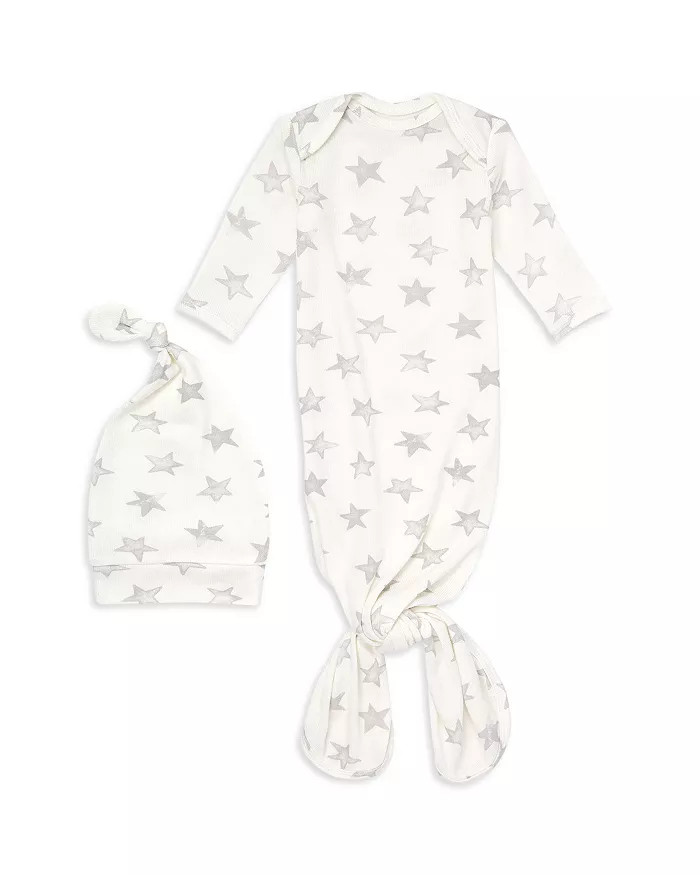 Unisex 2 Pc. Star Print Snuggle Knit Gown & Hat Set - Baby | Bloomingdale's (US)