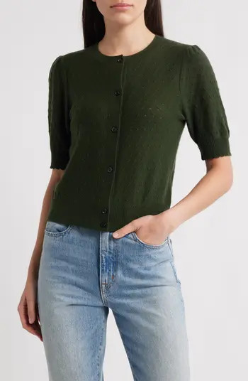 FRAME The Pointelle Wool & Cashmere Cardigan | Nordstrom | Nordstrom