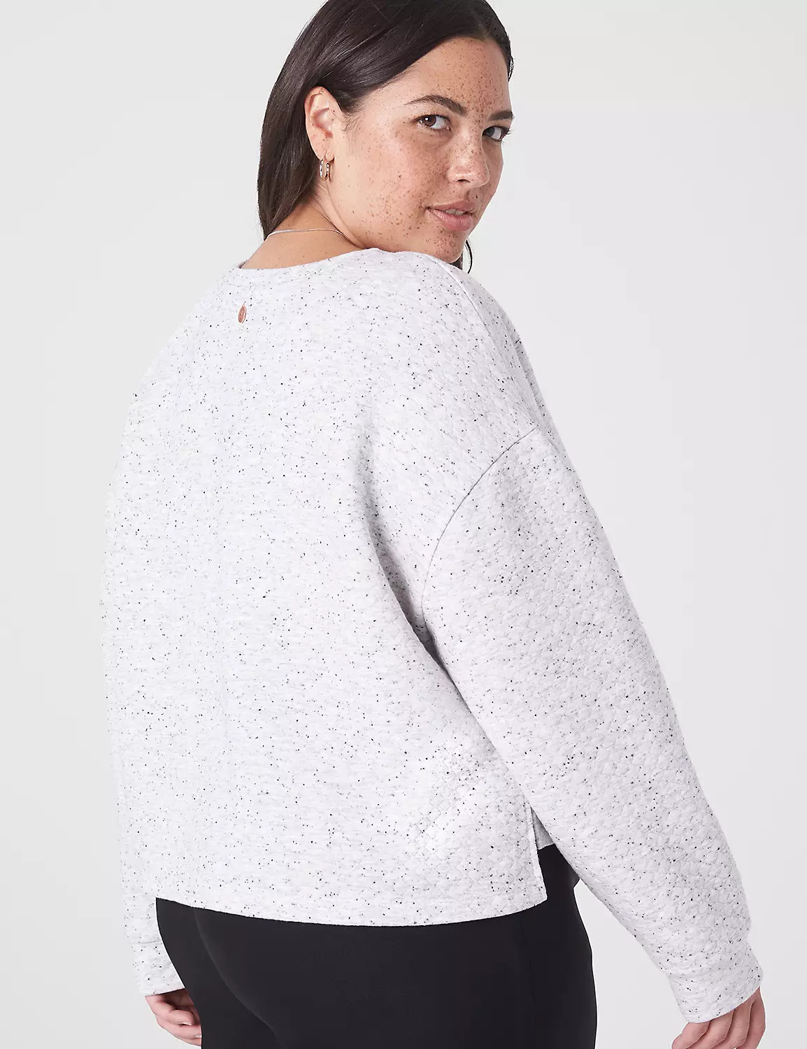 LIVI Quilted Cropped Sweatshirt | LaneBryant | Lane Bryant (US)