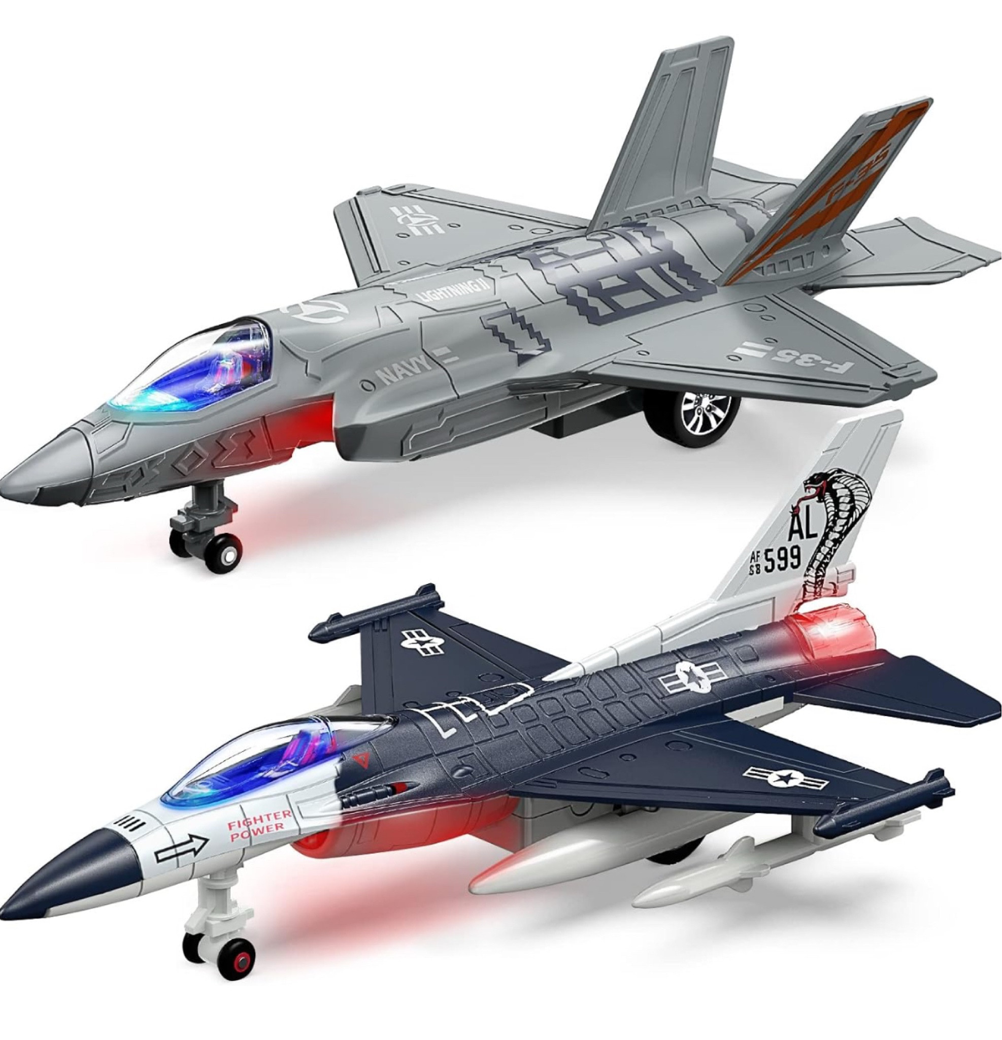 Geyiie Airplane Toys for Kids, Army Fighter Jet Diecast Plane Toys Helicopter for Boys Grils, Pull Back Airplanes with Light, Air Transport Toy Bomber Outdoor Gifts for Toddler Age 3-8 Gifts

#LTKGiftGuide #LTKKids