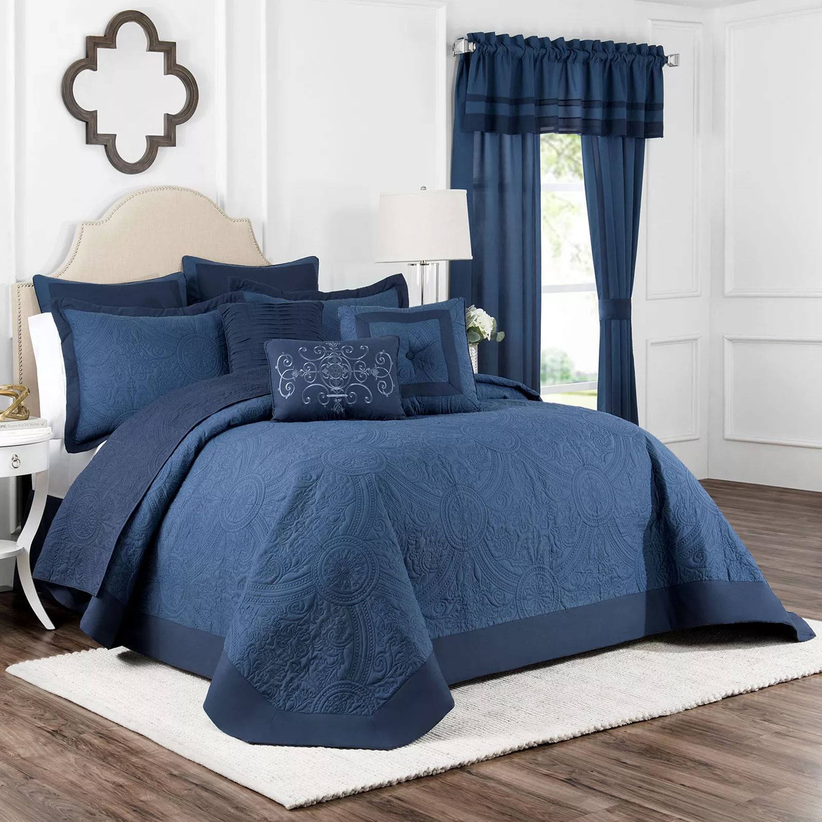 Vue Bensonhurst Bedspread, Blue, Std Sham | Kohl's
