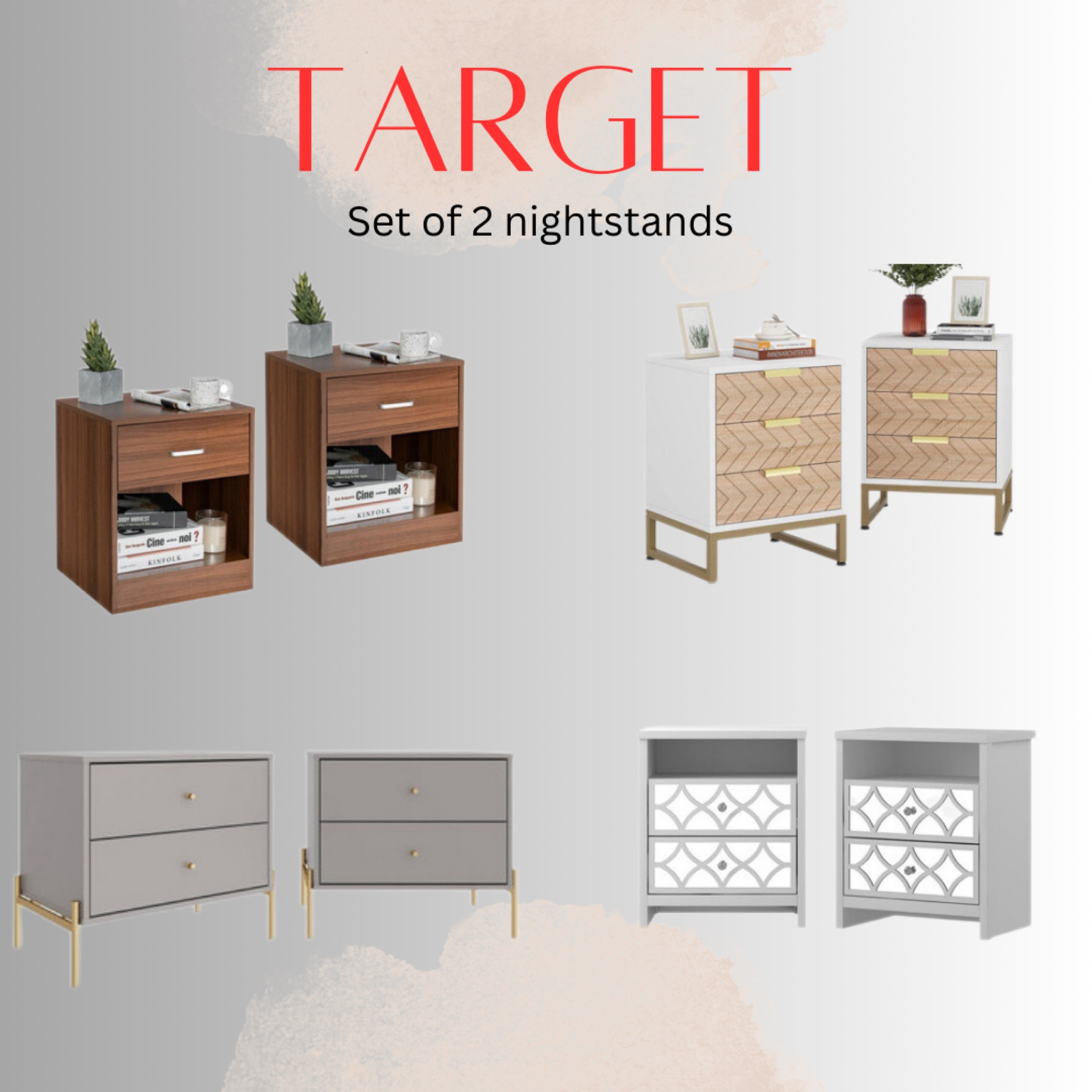 Looking to upgrade your nightstands? Target has so many options and they come in a set of 2. Beautiful and budget friendly @target #targetstyle #targethome 

#LTKstyletip #LTKhome #LTKsalealert