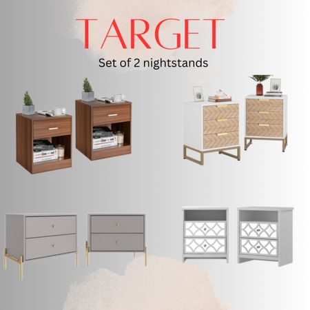 Looking to upgrade your nightstands? Target has so many options and they come in a set of 2. Beautiful and budget friendly @target #targetstyle #targethome 

#LTKstyletip #LTKhome #LTKsalealert