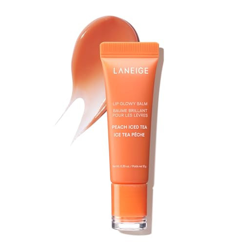 LANEIGE Lip Glowy Balm, Peach Iced Tea: Sheer Tinted Lip Moisturizer with Shea Butter, for Hydrating Shine & Soft Lips | Amazon (US)