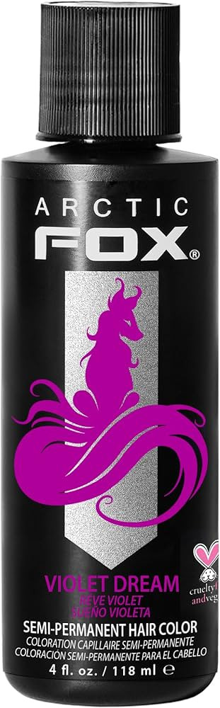 ARCTIC FOX Vegan and Cruelty-Free Semi-Permanent Hair Color Dye (4 Fl Oz, VIOLET DREAM) | Amazon (US)