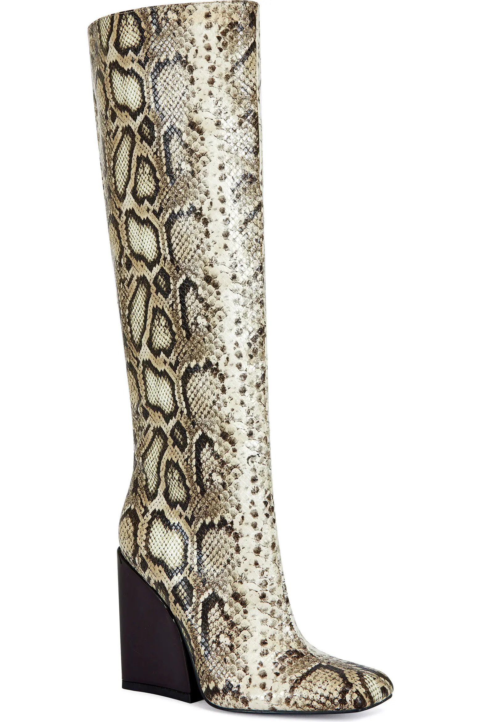 AZALEA WANG Evergreen Snakeskin Embossed Knee High Boot (Women) | Nordstrom | Nordstrom