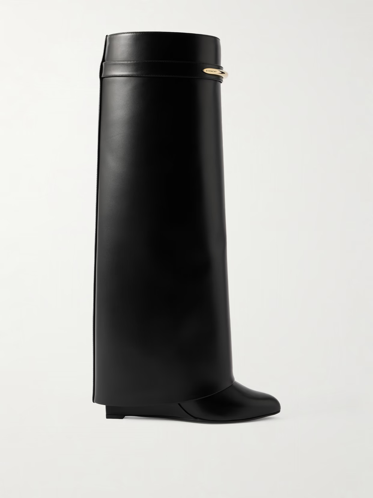 Givenchy - Shark Leather Knee Boots - Black | NET-A-PORTER (US)