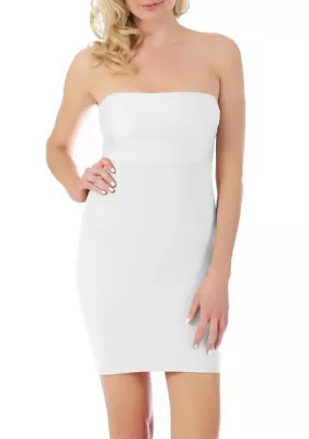 InstantFigure Women's Strapless Empire Waist Slip Dress, White | Belk