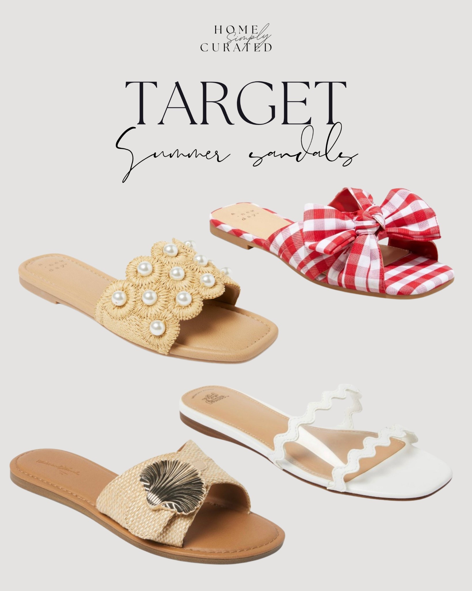 New at Target!! I want this red gingham pair with the bow!!

Slide sandals.m, spring shoes, summer sandals

#LTKFindsUnder50 #LTKSeasonal #LTKShoeCrush