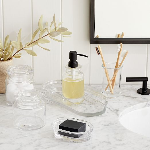 Apothecary Glass Bath Accessories | West Elm (US)