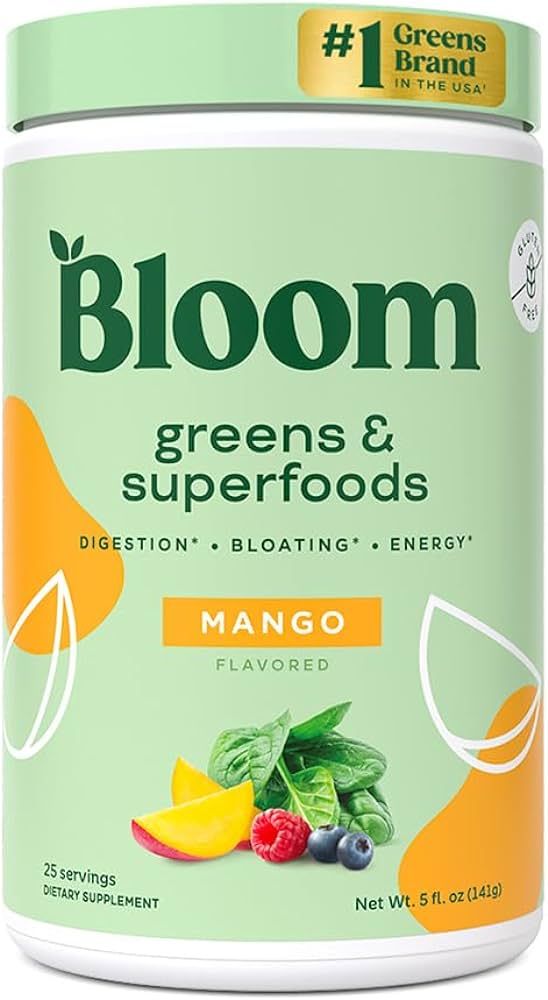 Bloom Nutrition Greens and Superfoods Powder for Digestive Health, Greens Powder, Digestive Enzym... | Amazon (US)
