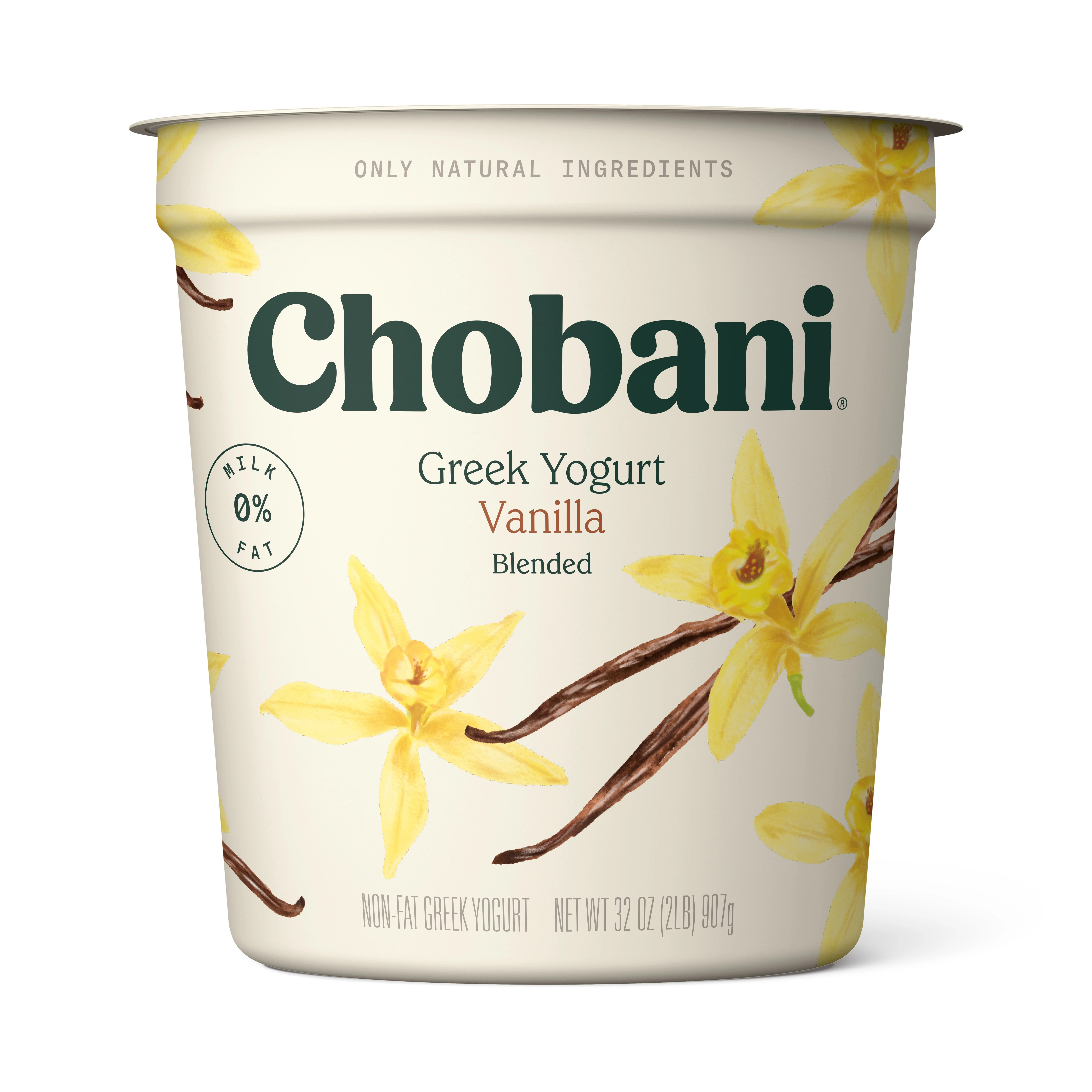 Chobani Non-Fat Greek Yogurt, Vanilla 32 Oz Tub | Walmart (US)
