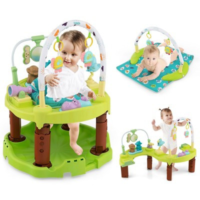 Infans Baby Activity Center, 3-Stage Bouncing Activity Saucer & Playtime Mat & Activity Table, 3 Adjustable Heights for Infants & Toddlers, Green | Target