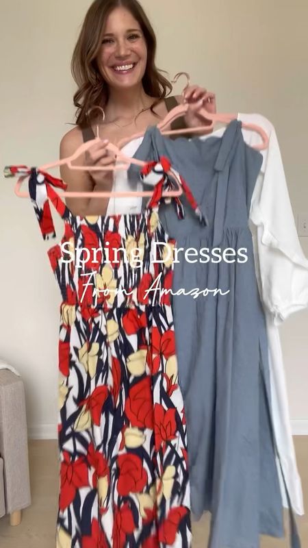 Three spring dresses from Amazon. I’m 6’ tall and normally wear a size L, but I sized down to a M in all three. 

Spring dress, Easter dress, wedding guest dress, ootd, Amazon fashion, tall friendly dress

#LTKfindsunder50 #LTKstyletip #LTKVideo