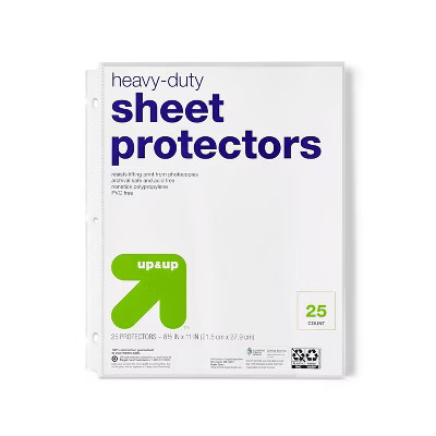 Letter Sheet Protectors Clear - up&up™ | Target