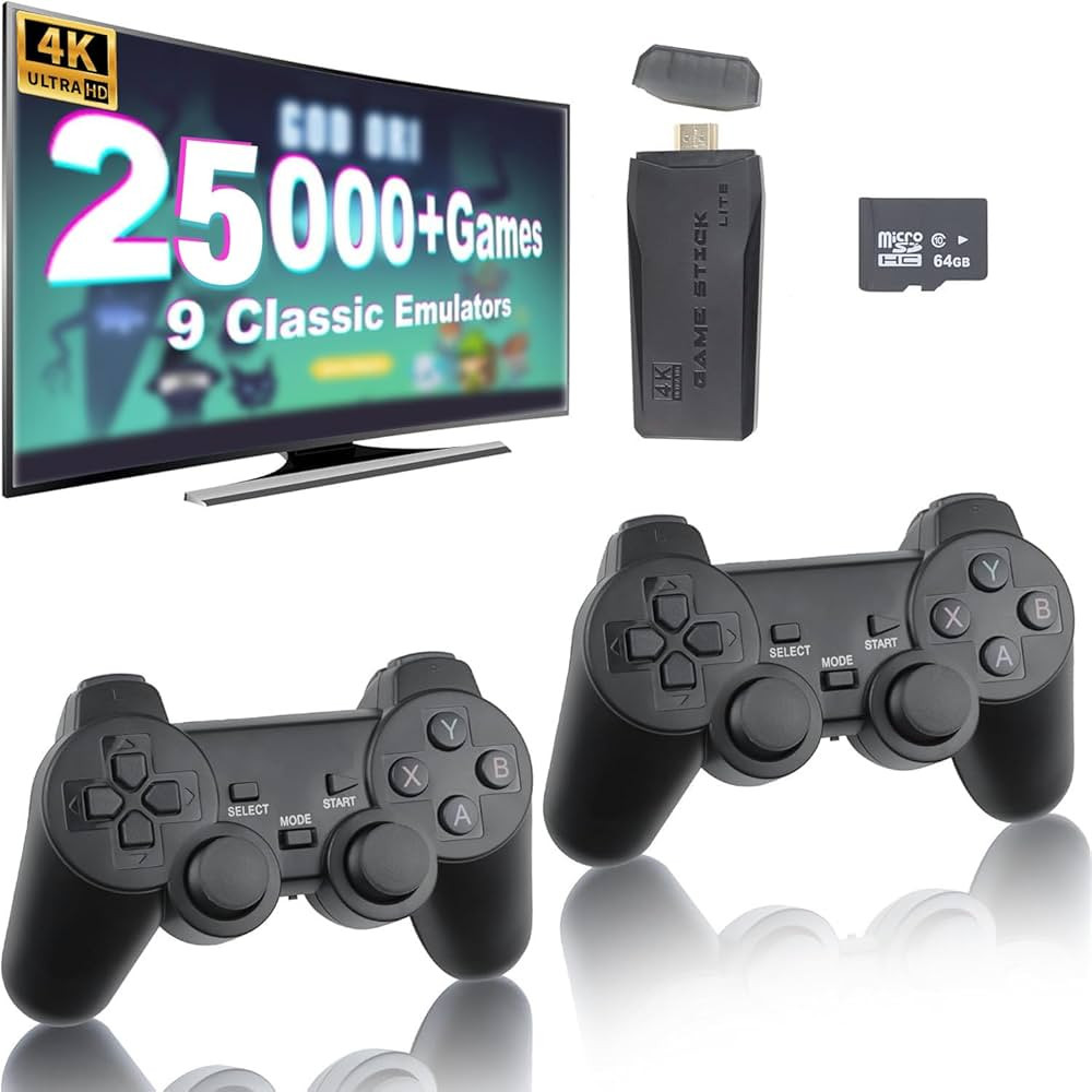 Wireless Retro Game Console, Nostalgia Stick Game, 25,000+ Games & 9 Emulators Built in, Plug and... | Amazon (US)