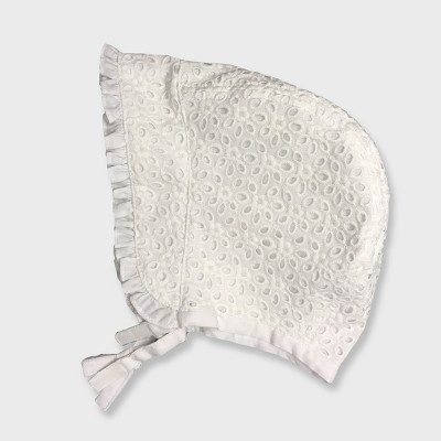 Baby Girls' Eyelet Bonnet - Cat & Jack™ White | Target