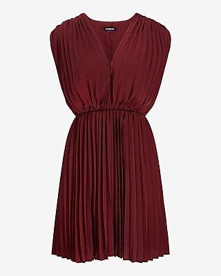 Metallic Smocked Mock Neck Tiered Ruffle Dress | Express