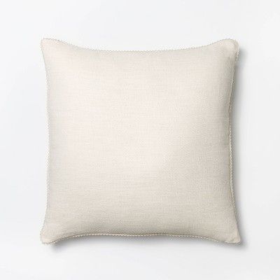 Chambray Square Throw Pillow with Lace Trim Cream - Threshold&#8482; designed with Studio McGee | Target
