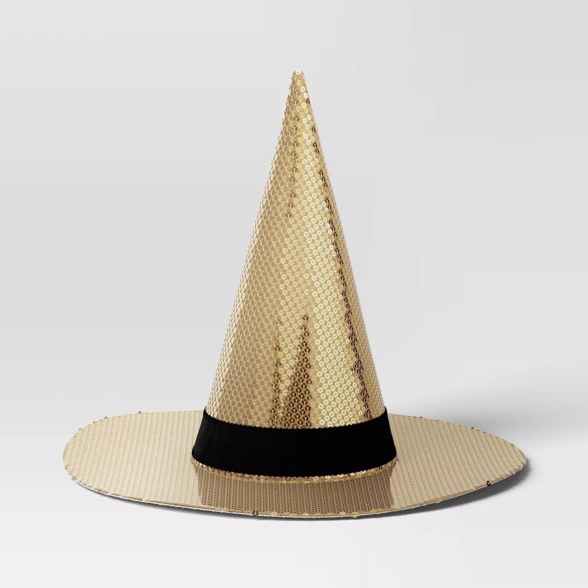 Sequins Witch Hat Halloween Tabletop Fabric Decor with Champagne Gold: 12" Prop - Hyde & EEK! Bou... | Target