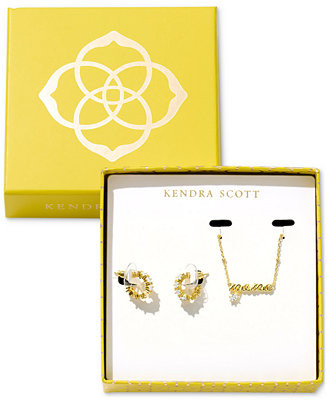 Kendra Scott Crystal Mama Pendant Necklace & Hoop Earrings Set  - Macy's | Macy's