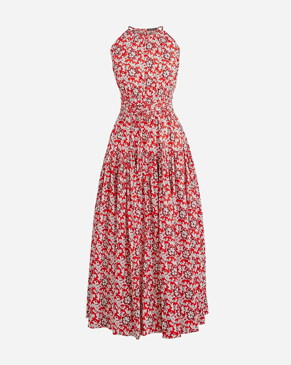 Tie-waist halter dress in floral | J. Crew US