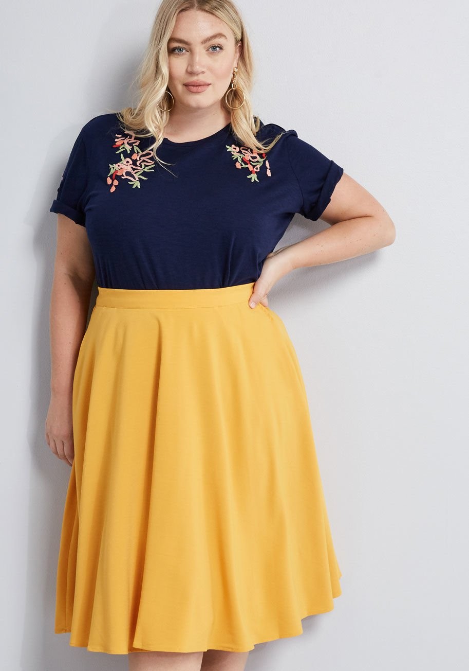 trendy plus size skirts