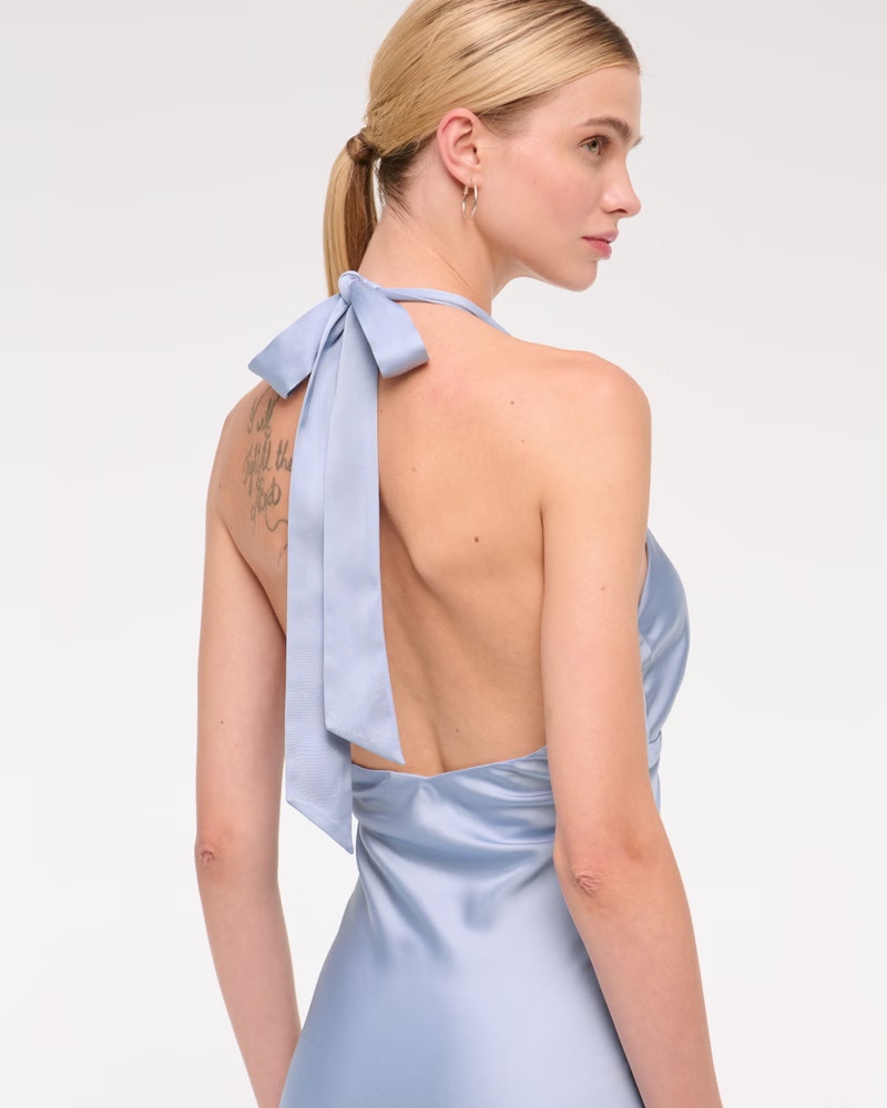 Women's The A&F Julia Slip Halter Maxi Dress | Women's Dresses & Jumpsuits | Abercrombie.com | Abercrombie & Fitch (US)