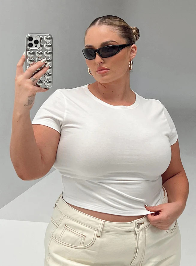 Lex Top White Curve | Princess Polly US