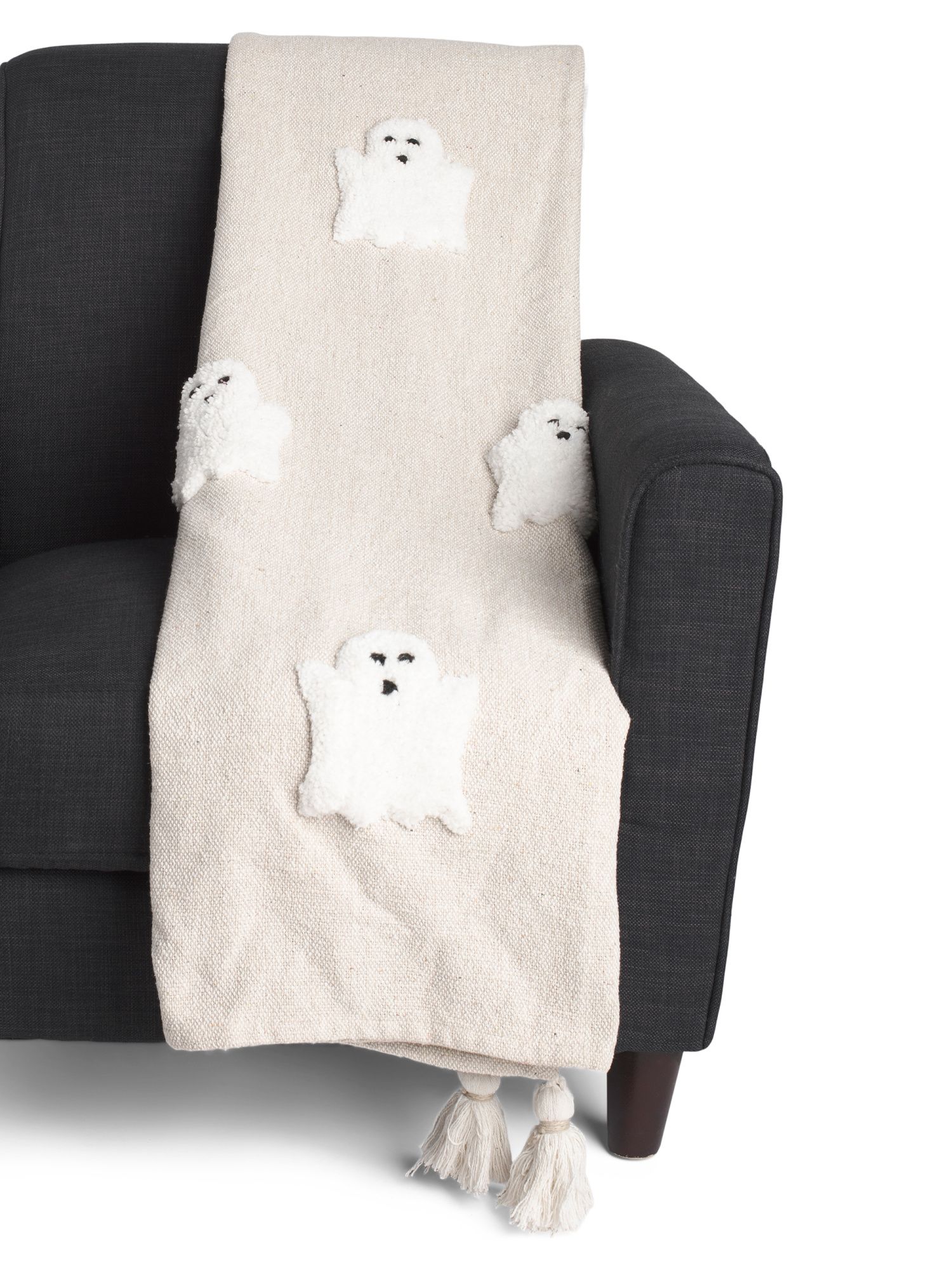 Made In India Slub Tufted Ghost Throw | TJ Maxx