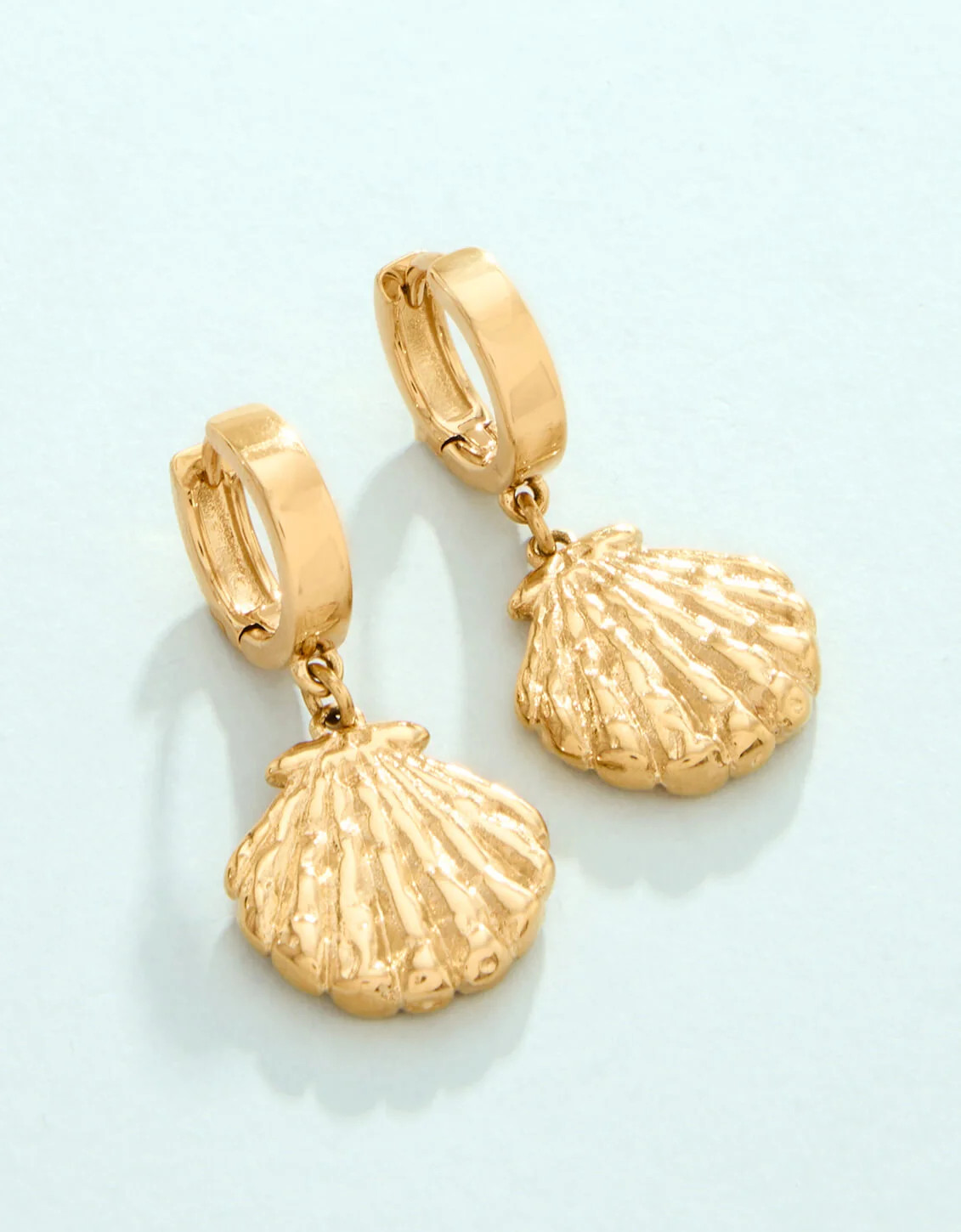 Shell Drop Hoop Earrings | Spartina 449
