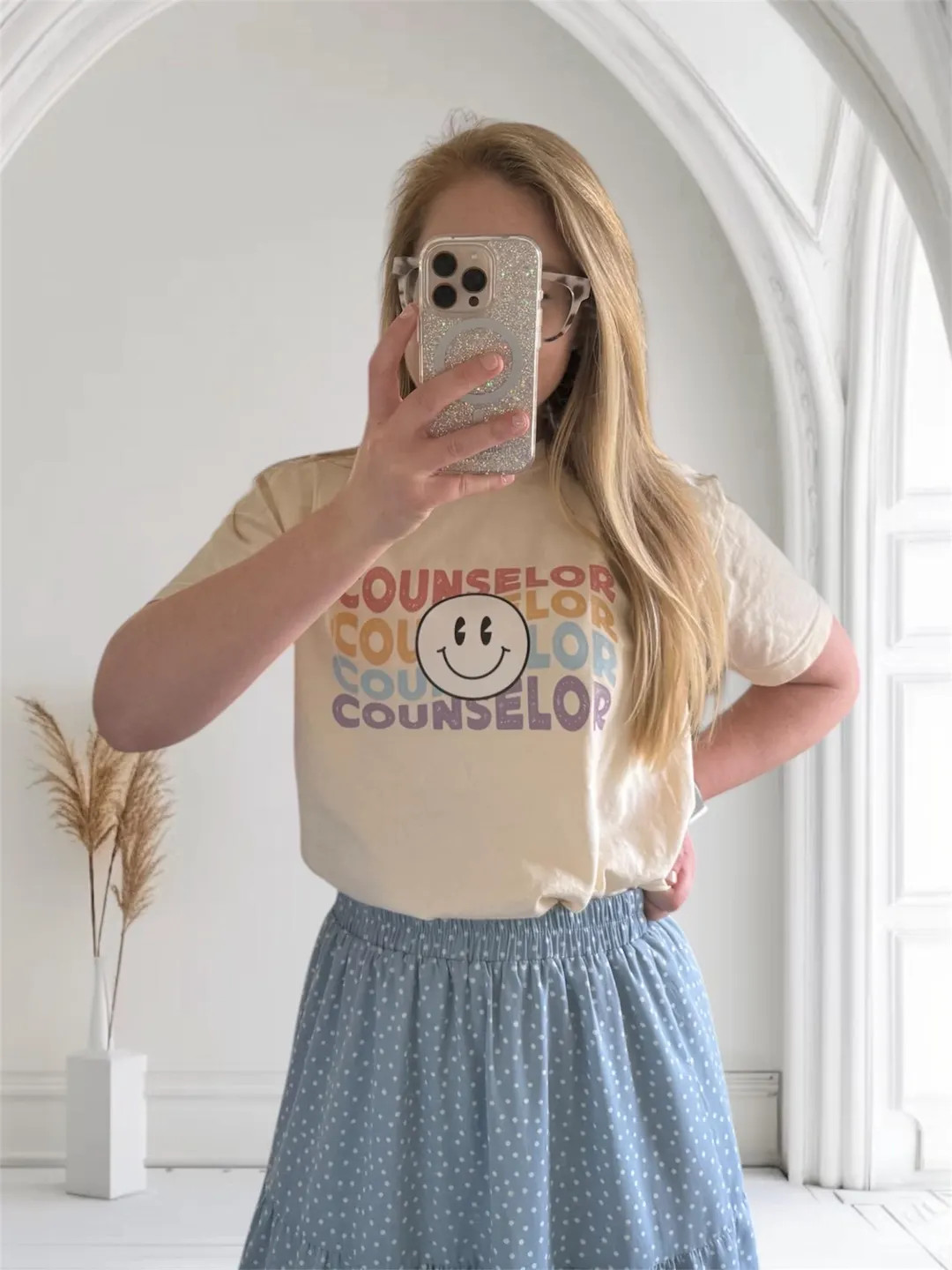 Counselor Comfort Colors T-shirt | Smiley Face Tee | School Counselor Shirt | Mental Health Couns... | Etsy (US)