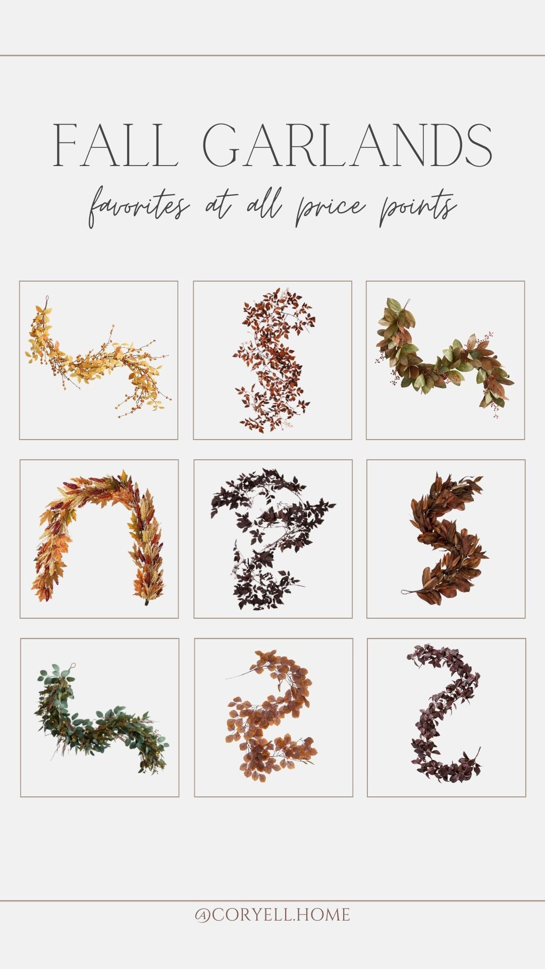 A few of my favorite garlands for the fall season! Warm earthy tones, variations in size and style, and price points for everyone! 

#LTKStyleTip #LTKSeasonal #LTKHome