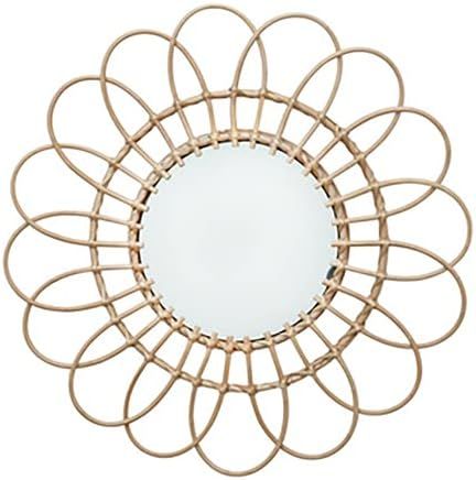 DIUFJAG Wall Mounted Mirror Wicker Rattan Decorative Mirrors for Living Room Bedroom Office(15.7 ... | Amazon (US)