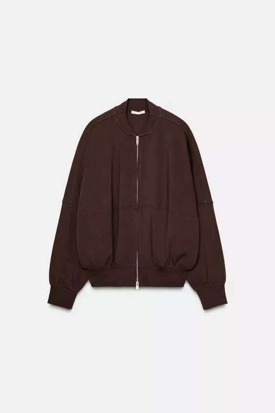 INTERLOCK BOMBER JACKET | Zara UK