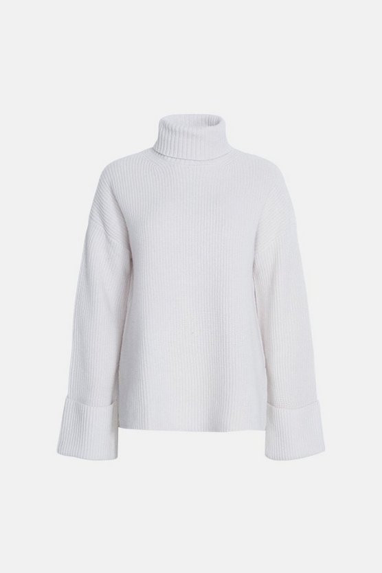 Premium 100% Merino Wool Turn Up Cuff Jumper | Warehouse UK & IE