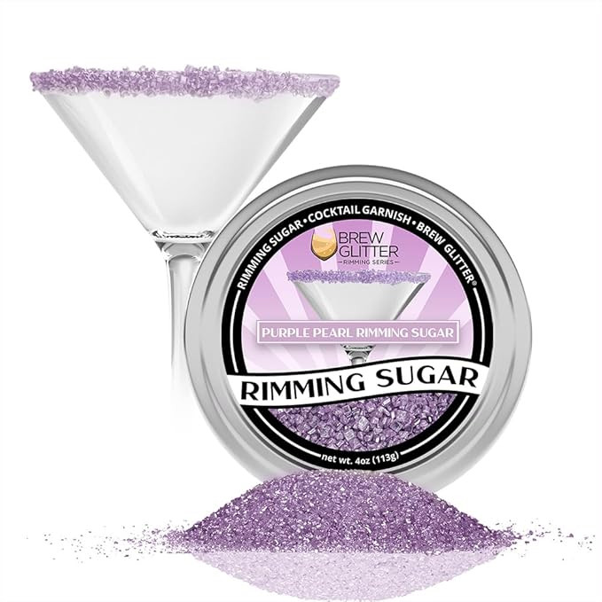 BREW GLITTER Purple Pearl Cocktail Rimming Sugar, Drink Rimmer for Beverages, Cocktails, Margarit... | Amazon (US)