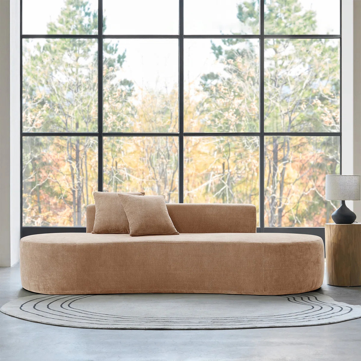 Nerio Modern 94" Compression High-Density Foam Sofa with 2 Pillows | Wayfair North America