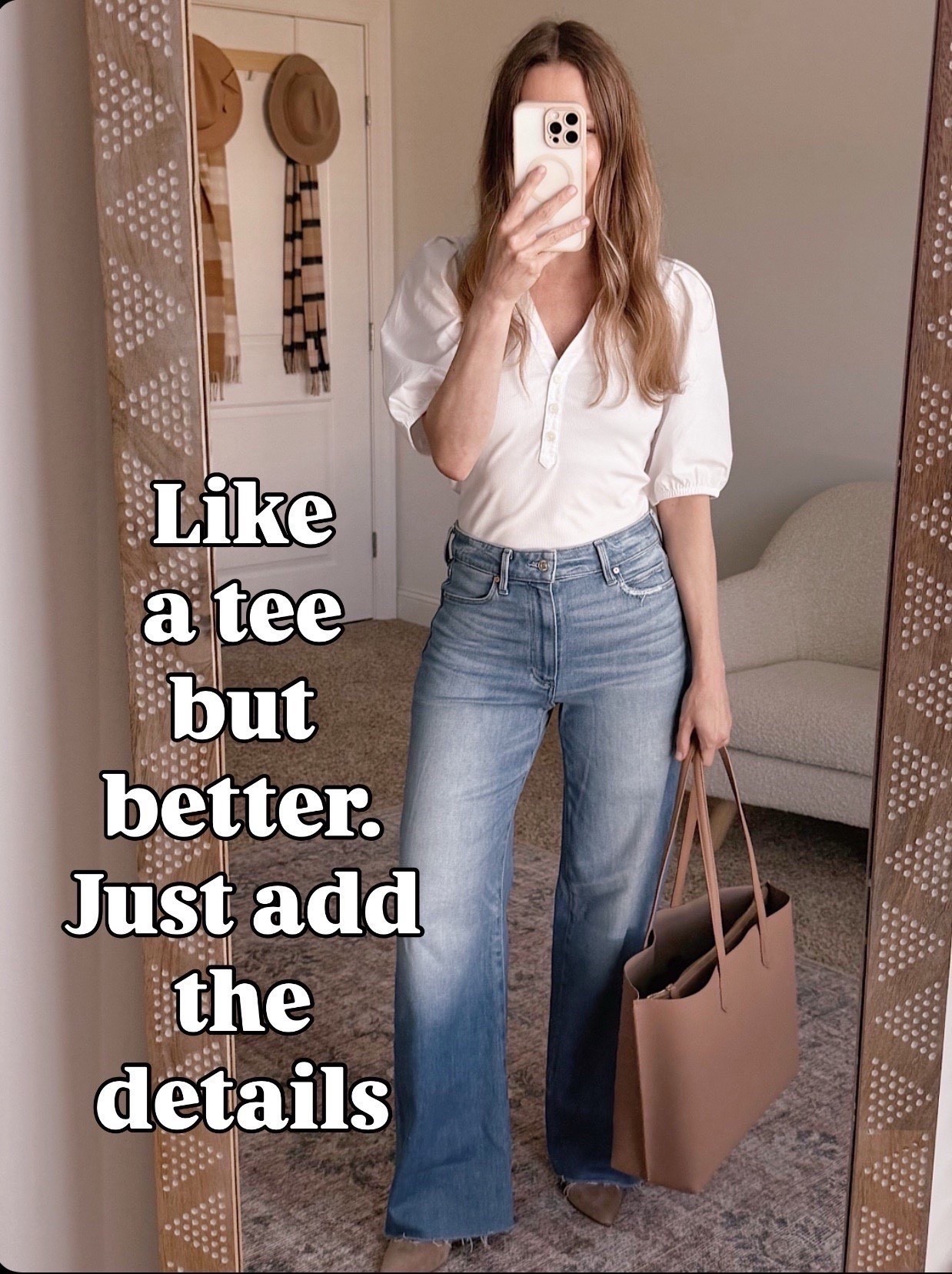 Puff sleeve top with buttery soft fall jeans

#LTKSaleAlert #LTKSeasonal #LTKOver40