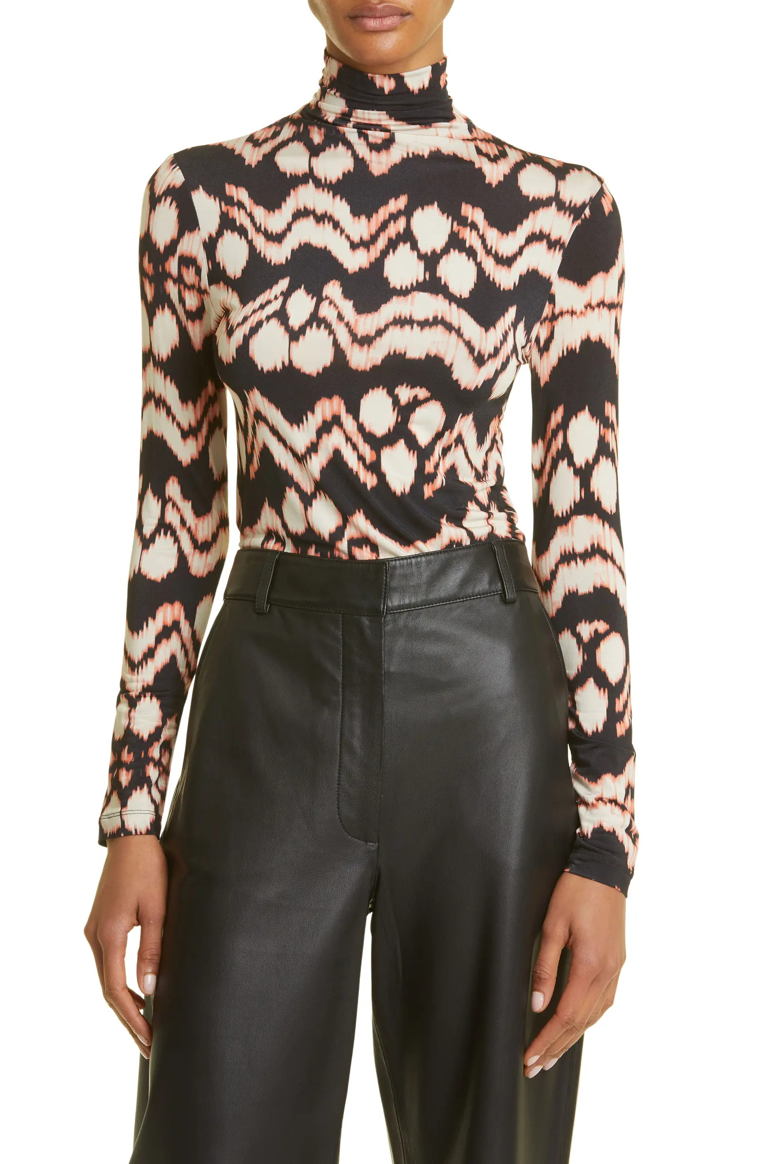 Ulla Johnson Aurelia Print Turtleneck Top | Nordstrom | Nordstrom