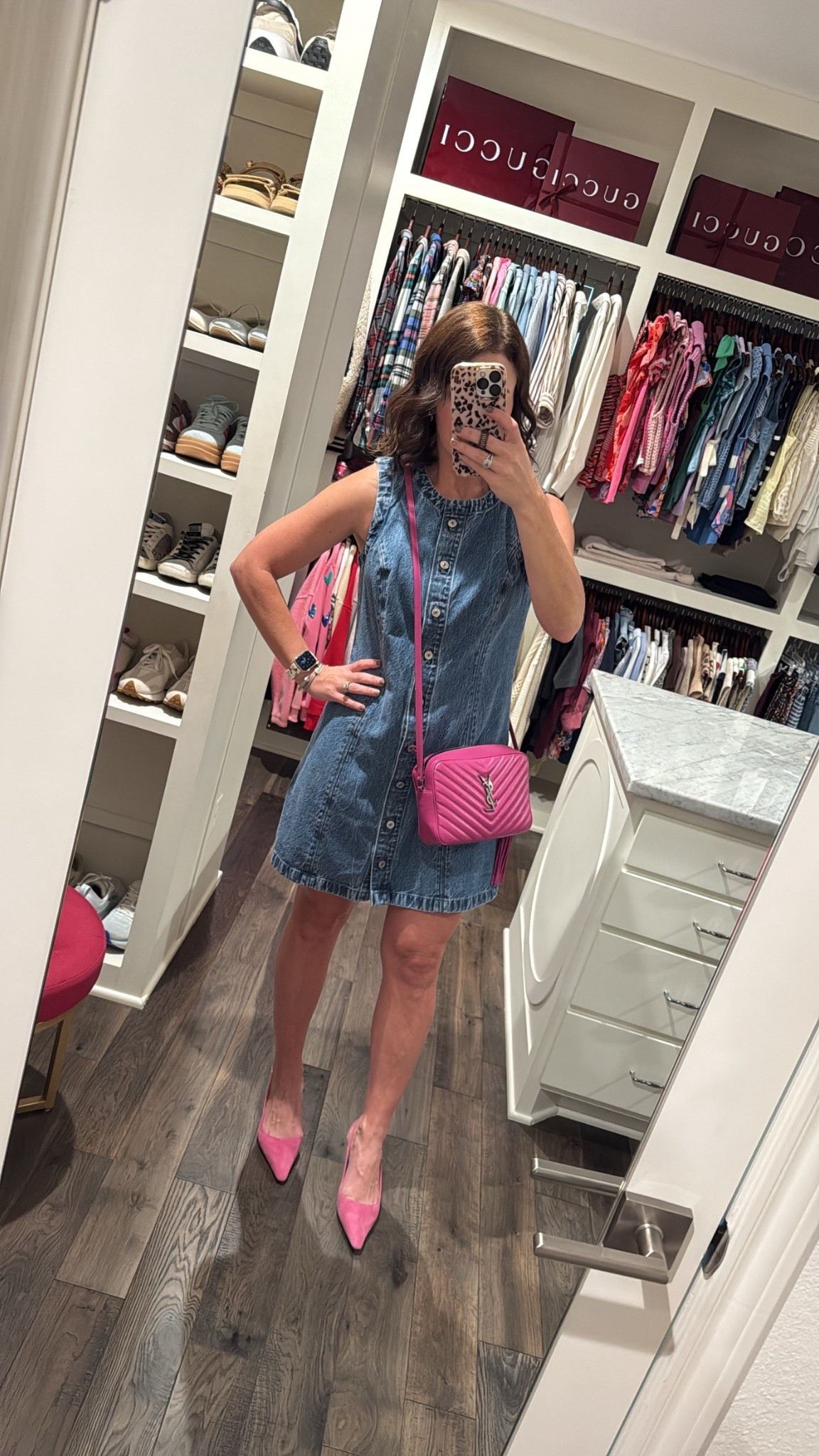 Today’s look for church…will forevermore love pops of pink 💕

#LTKShoeCrush #LTKStyleTip #LTKOver40