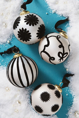 Mari Glass Ornaments, Set of 4 | Anthropologie (US)