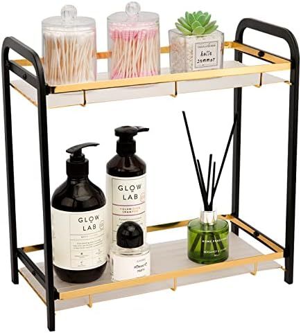 2 Tier Bathroom Organizer Countertop, Premium Bathroom Counter Organizer, Bathroom Storage Organizer | Amazon (US)
