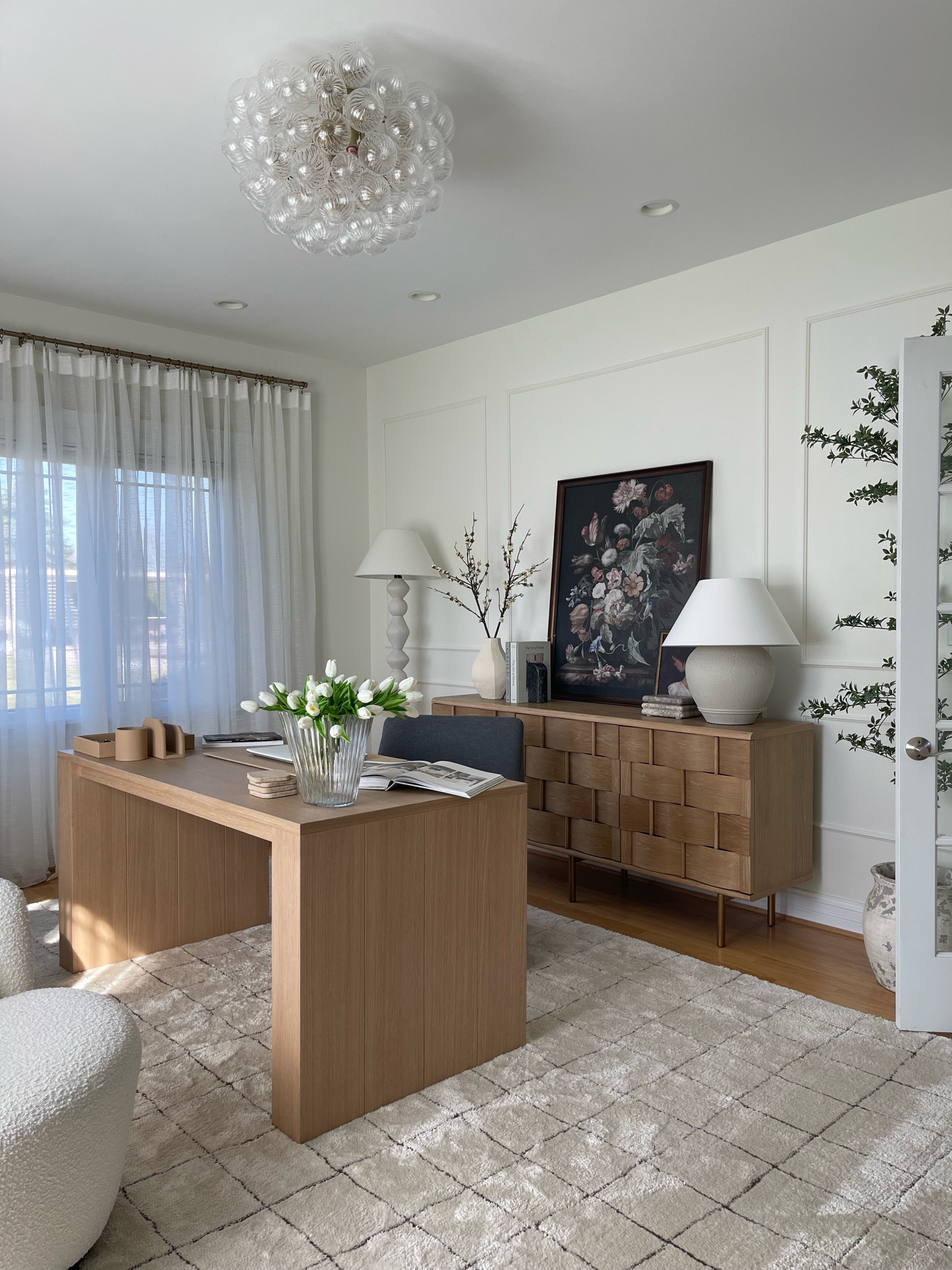 Home Office reveal! ✨ Here is the first look at my Home Office! I have been working on it for weeks and I am so happy how it turned out. 

If you are shopping McGee & Co., you can use my code VESNATANASIC to save 10% off your orders of $100+. 

Home office, sideboard, office desk, office chair, rug, 

#LTKSeasonal #LTKhome #LTKstyletip